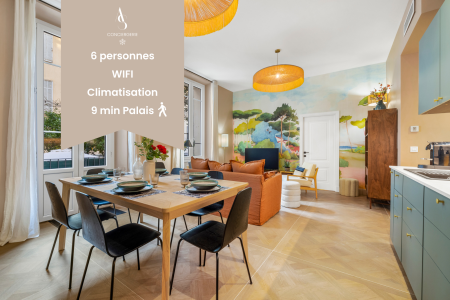 L’Urban * 6 pers 80m2 * 9 min Palais * Climatisé