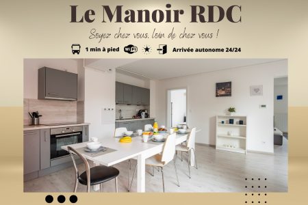 Le Manoir RDC – 15 min Centre Ville – WIFI